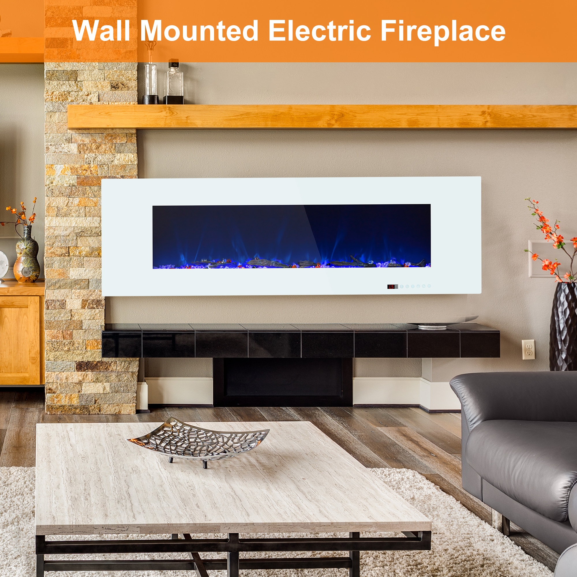 Electric Fireplace Wall Mounted- WM