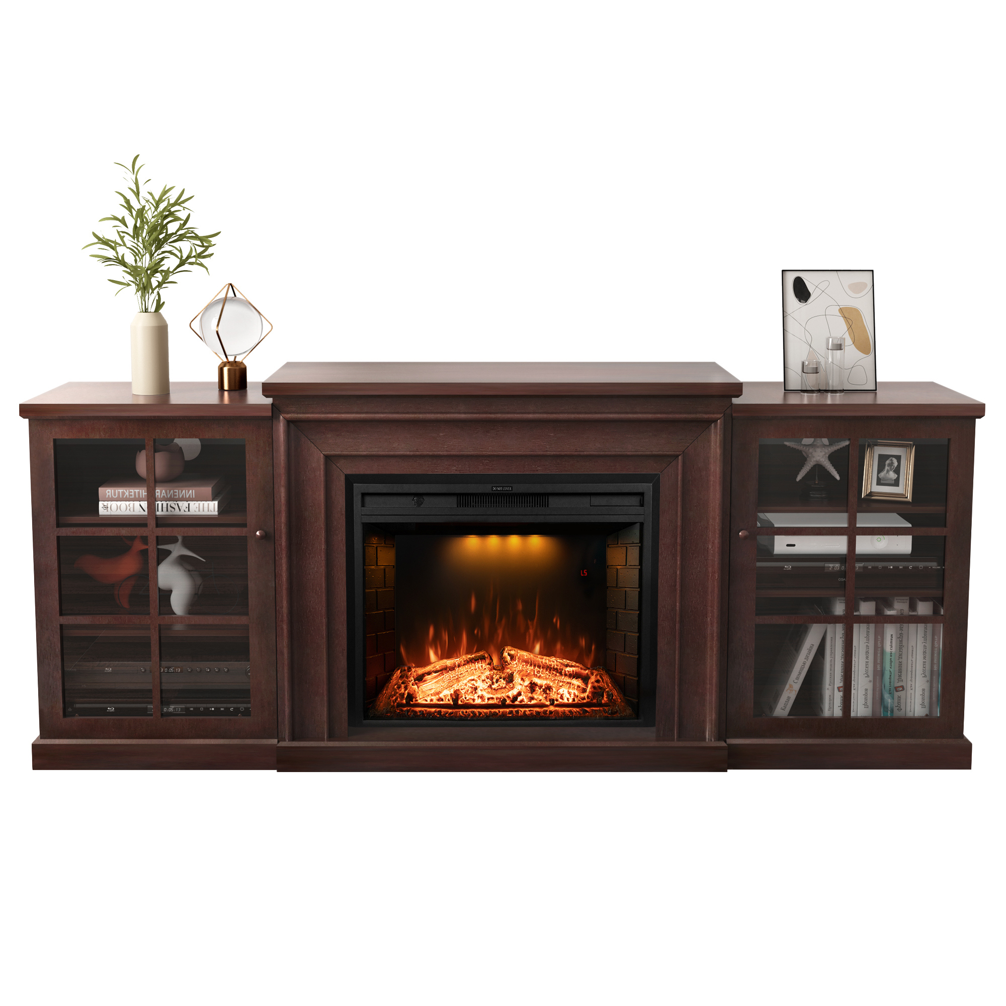  TV Stand for TVs Up To 82" with Electric Fireplace