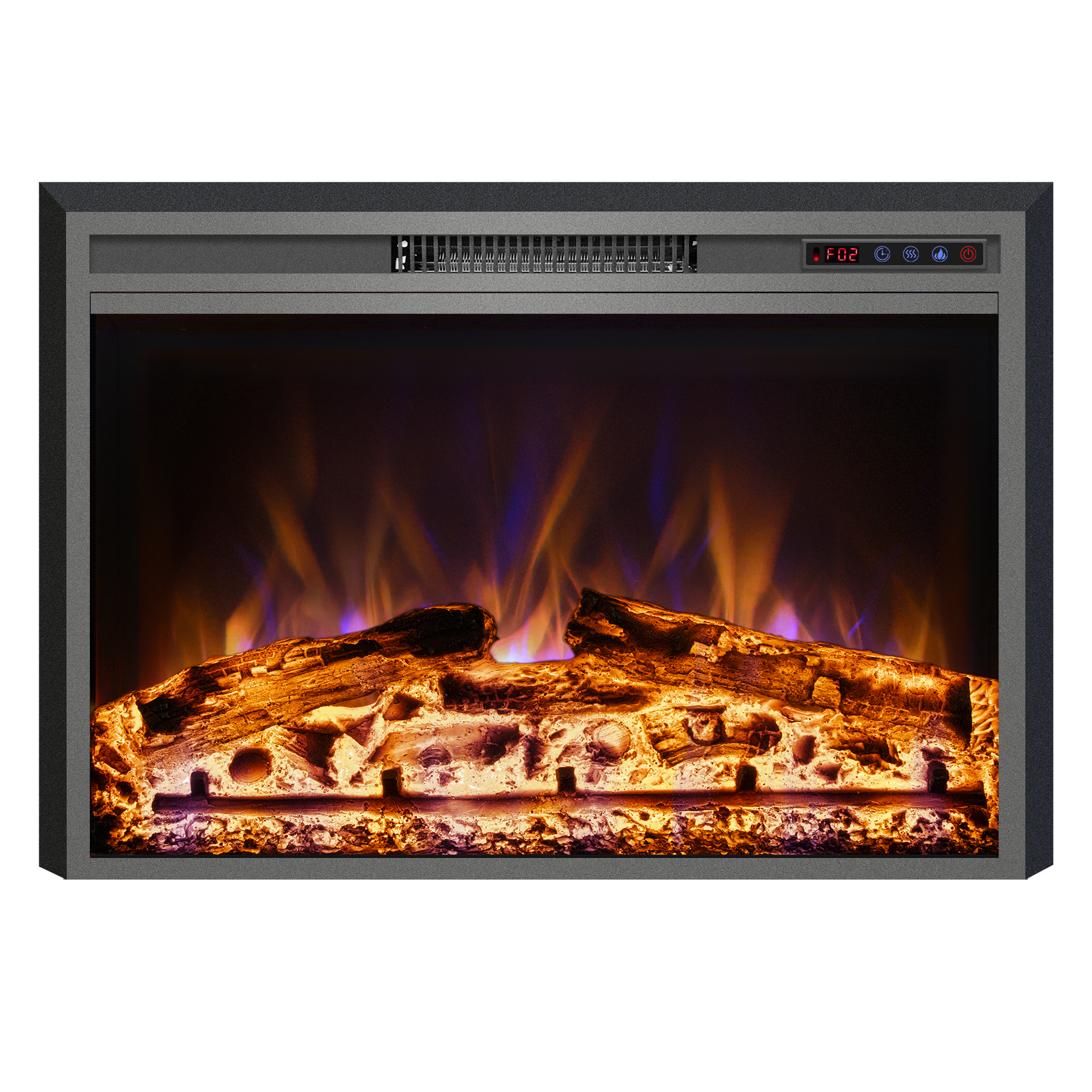 Electric Fireplace with Remote Control, Adjustable Flame Colors, Timer&Overheating Protection, 750/1500W